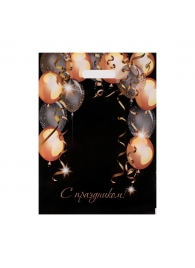 Пакет с вырубной ручкой и принтом в виде шариков (30х40 см) - Сима-Ленд - купить с доставкой в Севастополе