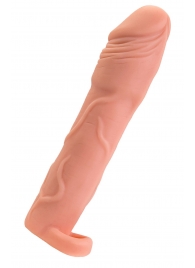 Телесная удлиняющая насадка с подхватом - 19 см. - ToyFa - в Севастополе купить с доставкой