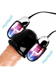 Черная стимулирующая насадка для головки полового члена Multi Speed Vibrating Penis Head Teaser - XR Brands - в Севастополе купить с доставкой