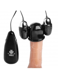 Черная стимулирующая насадка для головки полового члена Multi Speed Vibrating Penis Head Teaser - XR Brands - в Севастополе купить с доставкой