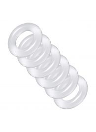 Комплект из 6 прозрачных эрекционных колец Ring Master Custom Ball Stretcher Kit - XR Brands - в Севастополе купить с доставкой