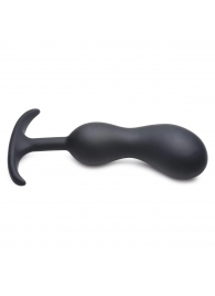 Черный массажер простаты с утяжелителями Premium Silicone Weighted Prostate Plug Large - 18,8 см. - XR Brands - в Севастополе купить с доставкой