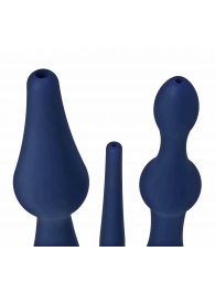 Набор из 3 универсальных насадок для анального душа Universal 3 Piece Silicone Enema Attachment Set - XR Brands - купить с доставкой в Севастополе