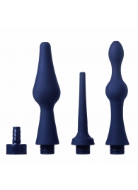 Набор из 3 универсальных насадок для анального душа Universal 3 Piece Silicone Enema Attachment Set - XR Brands - купить с доставкой в Севастополе