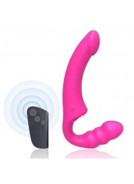Розовый безремневой страпон Straples Strap-On Dildo - Erokay - купить с доставкой в Севастополе