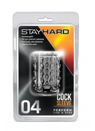 Прозрачная насадка с бороздками STAY HARD COCK SLEEVE 04 CLEAR - Blush Novelties - в Севастополе купить с доставкой