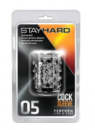 Прозрачная насадка с капельками STAY HARD COCK SLEEVE 05 CLEAR - Blush Novelties - в Севастополе купить с доставкой