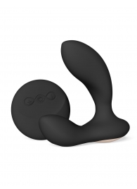 Черный вибромассажер простаты с пультом ДУ Hugo 2 Remote - Lelo - в Севастополе купить с доставкой