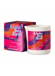 Массажная свеча Light My Fire Coconut с ароматом кокоса - 65 гр. - Love to Love - купить с доставкой в Севастополе