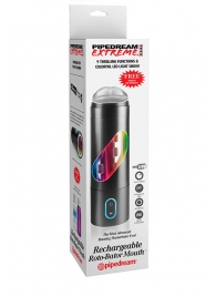Перезаряжаемый мастурбатор-ротик Extreme Toyz Rechargeable Roto-Bator Mouth - Pipedream - в Севастополе купить с доставкой