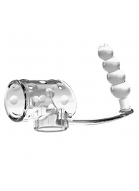 Прозрачная насадка на пенис и мошонку с анальным стимулятором Rilley - Baile - в Севастополе купить с доставкой