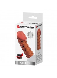 Телесная открытая насадка на пенис с бугорками - 19,8 см. - Baile - в Севастополе купить с доставкой