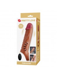 Коричневая вибронасадка с подхватом мошонки и пультом ДУ - Baile - в Севастополе купить с доставкой