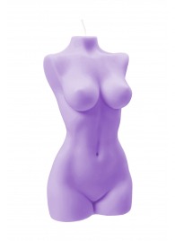 Фиолетовая интерьерная свеча в форме женского торса - 850 гр. - Pecado - купить с доставкой в Севастополе