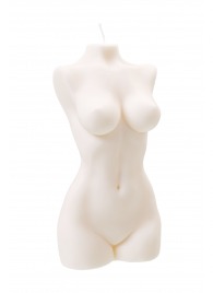 Белая интерьерная свеча в форме женского торса - 850 гр. - Pecado - купить с доставкой в Севастополе