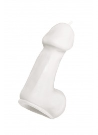 Белая свеча в форме пениса - 47 гр. - Pecado - купить с доставкой в Севастополе