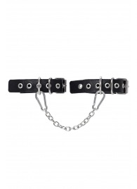Черные оковы из одного ремешка с люверсами - Pecado - купить с доставкой в Севастополе