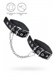 Черные оковы из одного ремешка с люверсами - Pecado - купить с доставкой в Севастополе