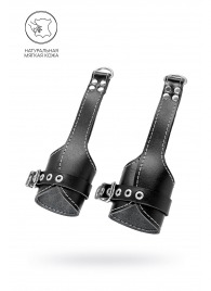 Черные подвесы с белой строчкой - Pecado - купить с доставкой в Севастополе