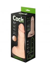 Телесный фаллоудлинитель с мошонкой Cock Next - 19 см. - LOVETOY (А-Полимер) - в Севастополе купить с доставкой