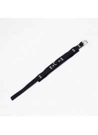 Черный ошейник из высококачественной натуральной кожи - Crazy Handmade - купить с доставкой в Севастополе