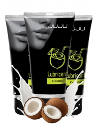 Набор из 3 съедобных лубрикантов JUJU со вкусом кокоса - JuJu - купить с доставкой в Севастополе