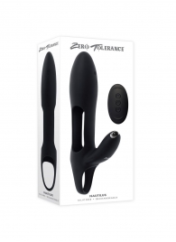 Черная насадка на пенис с вибрацией Nautilus - Zero Tolerance - в Севастополе купить с доставкой