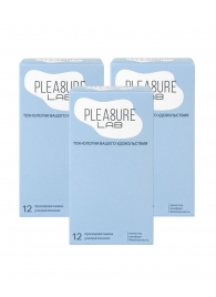 Набор из 3 упаковок ультратонких презервативов Pleasure Lab (по 12 шт.) - Pleasure Lab - купить с доставкой в Севастополе