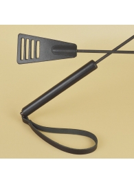 Черный кожаный стек «Сириус» - 60 см. - Sitabella - купить с доставкой в Севастополе