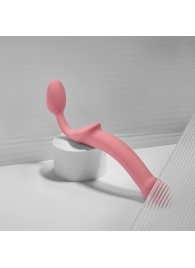 Розовый безремневой страпон Strap-on-me Semi-Realistic Bendable Strap-On size M - Strap-on-me - купить с доставкой в Севастополе