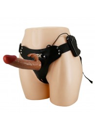 Мужской полый страпон с вибрацией Marion - Baile - купить с доставкой в Севастополе