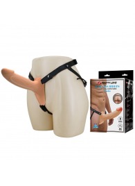 Телесный полый мужской страпон London - 16,8 см. - Baile - купить с доставкой в Севастополе