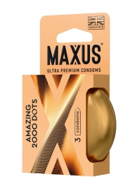 Точечные презервативы MAXUS 2000 Amazing Dots с железным кейсом - 3 шт. - Maxus - купить с доставкой в Севастополе