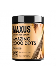 Точечные презервативы MAXUS 2000 Amazing Dots с железным кейсом - 15 шт. - Maxus - купить с доставкой в Севастополе