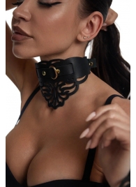 Фигурный чокер с узорами и золотистой фурнитурой - Crazy Handmade - купить с доставкой в Севастополе