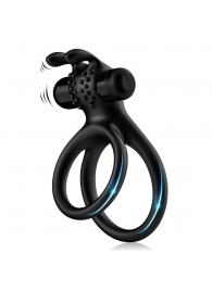 Черное эрекционное виброкольцо с подхватом мошонки Stay Hard - Boys of Toys - в Севастополе купить с доставкой