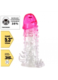 Прозрачно-розовая насадка на пенис Wilford - 13,5 см. - Baile - в Севастополе купить с доставкой