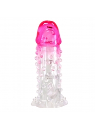 Прозрачно-розовая насадка на пенис Wilford - 13,5 см. - Baile - в Севастополе купить с доставкой