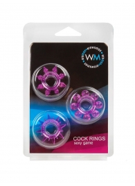 Набор из 3 лиловых эрекционных колец различной формы - Erowoman-Eroman - в Севастополе купить с доставкой