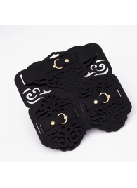 Фигурный набор для БДСМ-игр с узорами и золотистой фурнитурой - Crazy Handmade - купить с доставкой в Севастополе