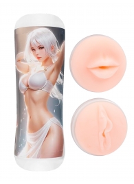 Двусторонний мастурбатор в колбе аниме - вагина и ротик - Tokyo Style - в Севастополе купить с доставкой
