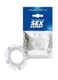 Эластичное эрекционное кольцо с шишечками и шипами - Sex Expert - в Севастополе купить с доставкой