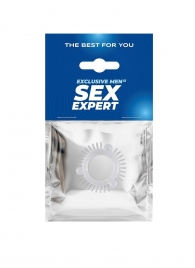 Эластичное эрекционное кольцо с 3 шариками и шипами - Sex Expert - в Севастополе купить с доставкой