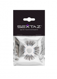 Эластичное эрекционное кольцо с черными «ресничками» - Sextaz - в Севастополе купить с доставкой