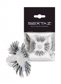 Эластичное эрекционное кольцо с черными «ресничками» - Sextaz - в Севастополе купить с доставкой