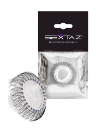 Эластичное эрекционное кольцо с длинными черными «ресничками» - Sextaz - в Севастополе купить с доставкой