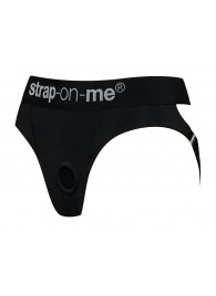 Черные трусики для насадок Heroine Lingerie Harness - size XL - Strap-on-me - купить с доставкой в Севастополе