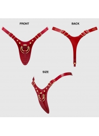 Красный пояс для фиксации насадок Strap-On-Me Leatherette Harness Fabulous - Strap-on-me - купить с доставкой в Севастополе