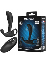 Черный изогнутый массажёр простаты с вибрацией и пультом ДУ - Baile - в Севастополе купить с доставкой