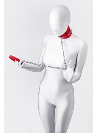 Красный ошейник с подкладкой из меха - ToyFa - купить с доставкой в Севастополе